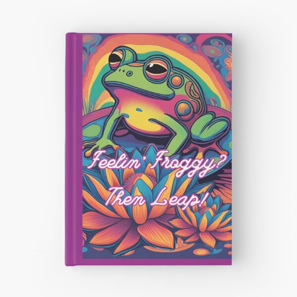 Item preview, Feel'in Froggy? Psychedelic Frog and Lotus Flowers designed and sold by DarlingsTees.