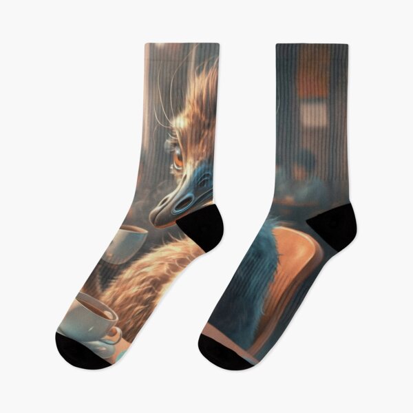 Item preview, Emu Drinking Coffee gif designed and sold by Obinne.