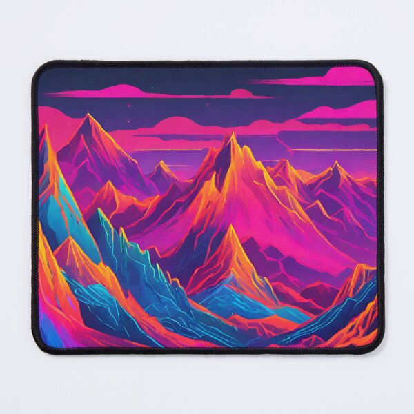 Item preview, Neon Mountain Range Landscape designed and sold by anaraee.