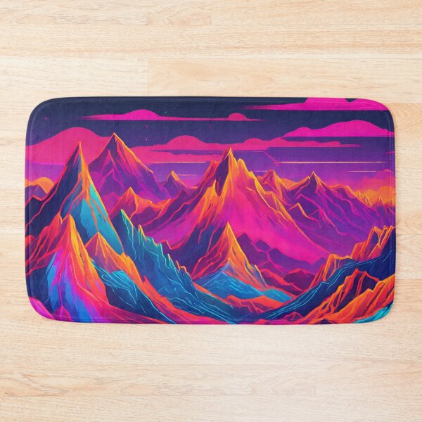 Item preview, Neon Mountain Range Landscape designed and sold by anaraee.