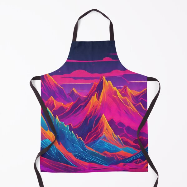 Item preview, Neon Mountain Range Landscape designed and sold by anaraee.