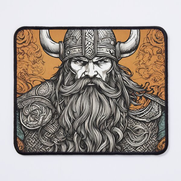 Item preview, Proud Warrior: Bright, Orange and Viking Backdrop designed and sold by Aurorartsprint.