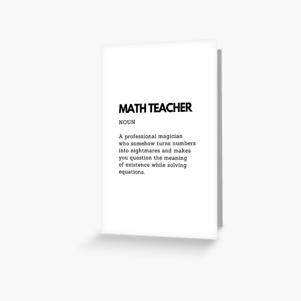 Item preview, Math Teacher Definition | Funny Gift for Math Teacher designed and sold by PakoArtStudio.