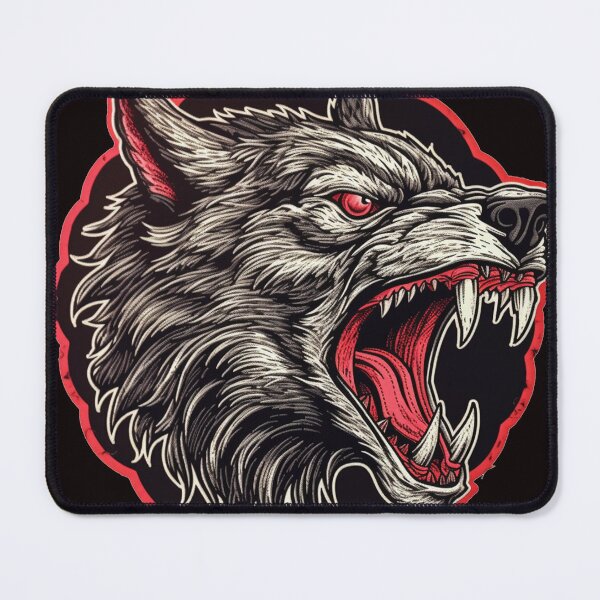 Item preview, Fierce Red-Eyed Wolf designed and sold by Domenico Scalise.