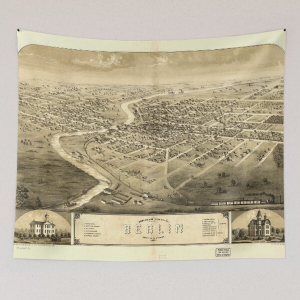 Item preview, Berlin, Wisconsin (1867) designed and sold by allhistory.