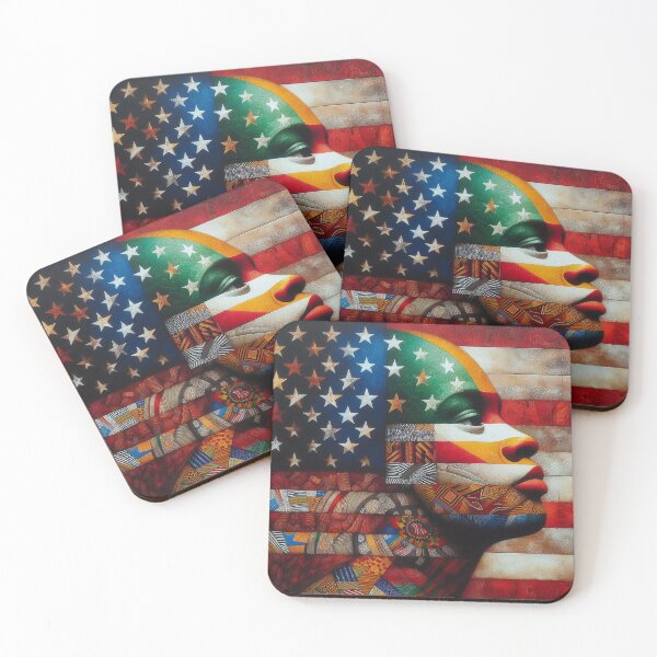 Item preview, Unity Across Continents: US & Africa Flags designed and sold by NaphDesigns.