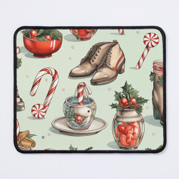 Item preview, Candy Canes and Santa Claus Shoes for Christmas designed and sold by Bokabo.