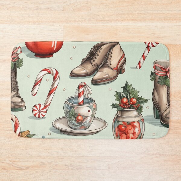 Item preview, Candy Canes and Santa Claus Shoes for Christmas designed and sold by Bokabo.