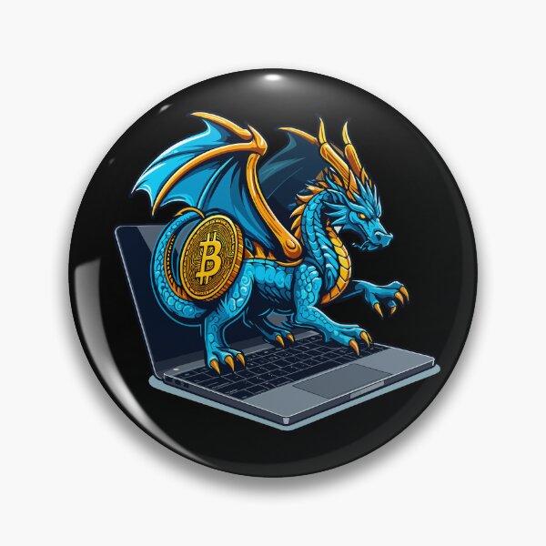 Item preview, Bitcoin Crypto Currency Dragon  designed and sold by DinoKate.
