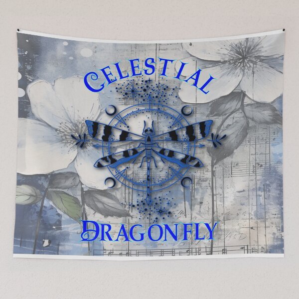 Item preview, Celestial Dragonfly: Wings of Wonder, Skies of Enchantment designed and sold by MysticOzzy.