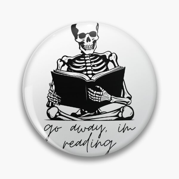 Item preview, Skeleton Go Away I'm Reading designed and sold by anaraee.