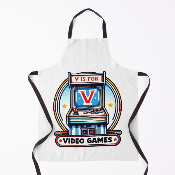 Item preview, Retro Arcade Glory - 'V' for Video Games designed and sold by NovaGenArt.