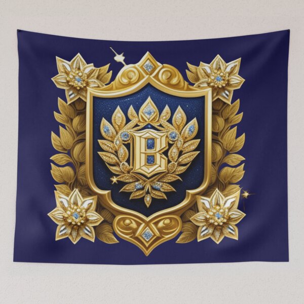 Item preview, Gold crest letter B designed and sold by Roxburylane.