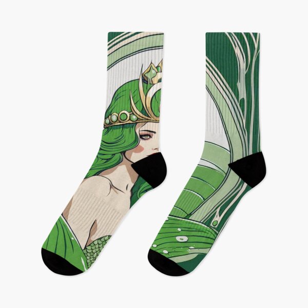 Item preview, Edra Art Deco Mermaid Green designed and sold by EclecticDen.