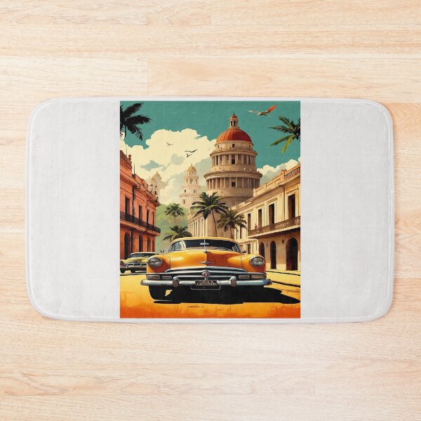 Item preview, Cuban vintage travel poster,classic car designed and sold by erozzz.