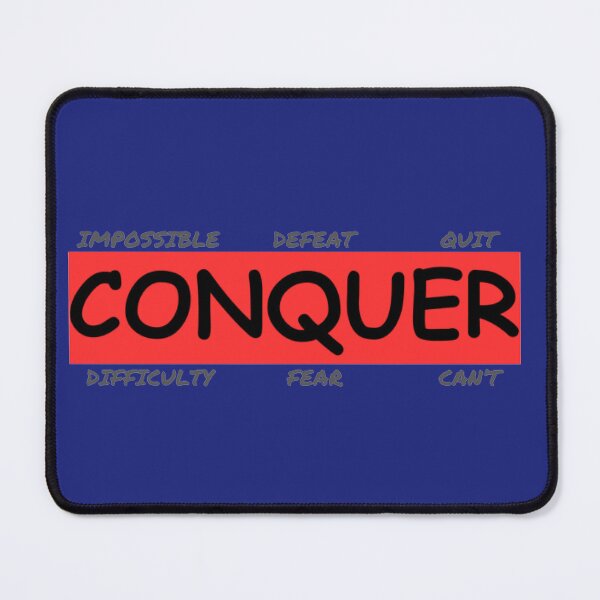 Item preview, CONQUER - Motivation Stylish Typography Tshirt designed and sold by LoveDesignMania.
