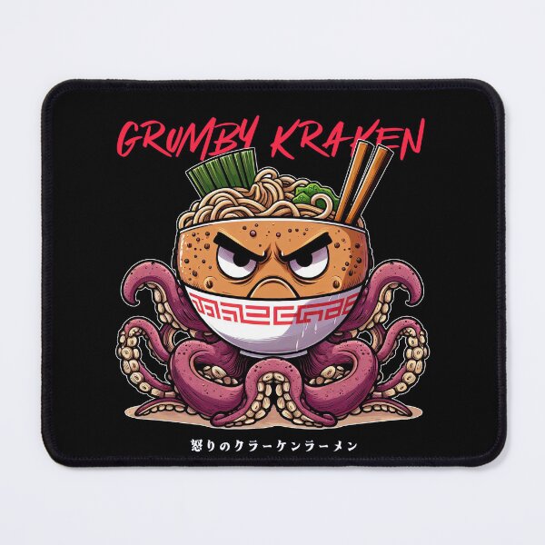 Item preview, Grumpy Kraken Eating Ramen designed and sold by UnrealQuake.