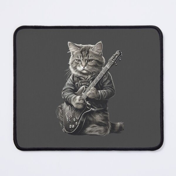 Item preview, Cat Playing The Electric Guitar vintage-Music Is The Answer designed and sold by Chonguissa Fashion.