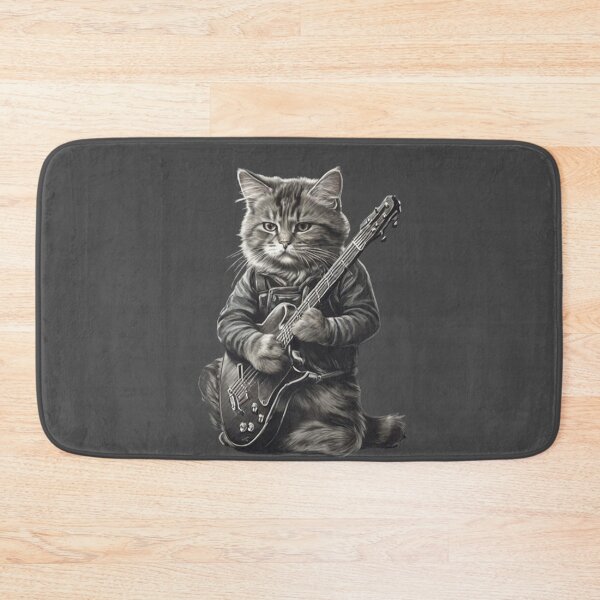 Item preview, Cat Playing The Electric Guitar vintage-Music Is The Answer designed and sold by Chonguissa Fashion.