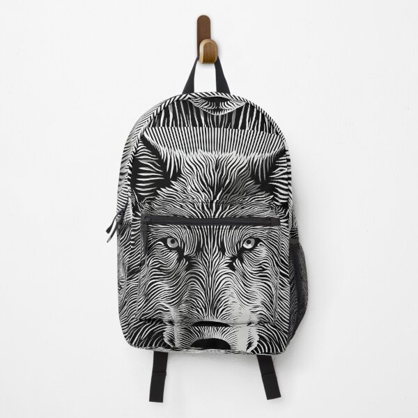 Item preview, Impresión de ilusión de arte óptico de un lobo designed and sold by dcrc.