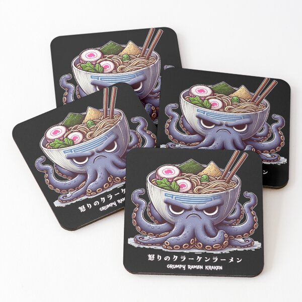 Item preview, Grumpy Kraken Eating Ramen designed and sold by UnrealQuake.