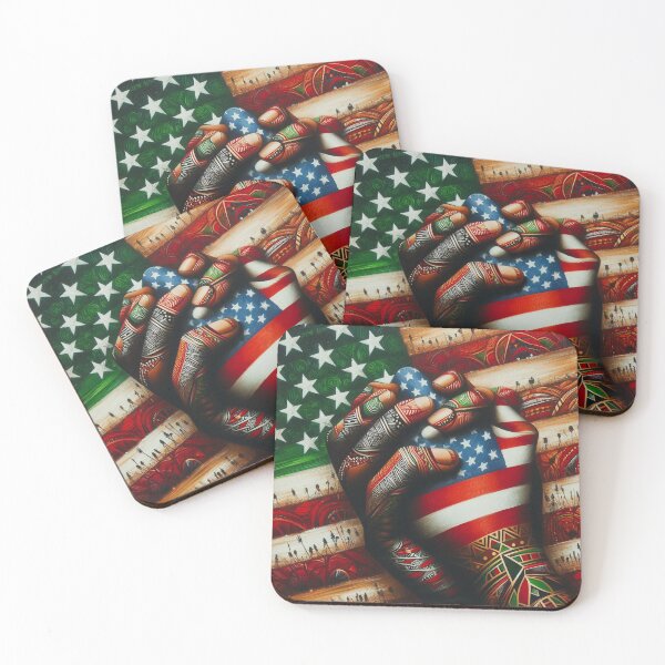 Item preview, Unity Across Continents: US & Africa Flags 3 designed and sold by NaphDesigns.