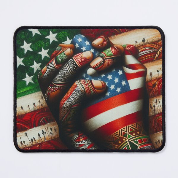 Item preview, Unity Across Continents: US & Africa Flags 3 designed and sold by NaphDesigns.