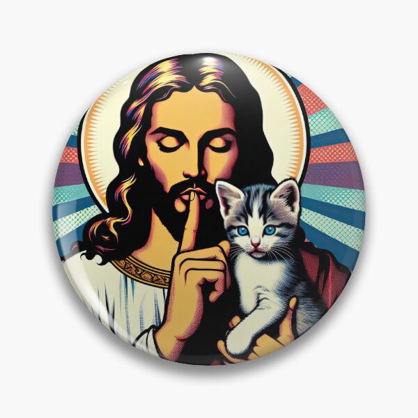 Item preview, Divine 'Paws' Button designed and sold by ShushingJesus.