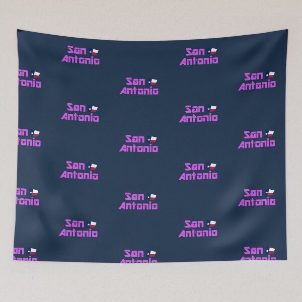 Item preview, San Antonio, Texas with Texas Flag designed and sold by lobodelnoir.