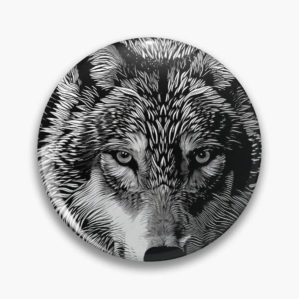 Artikelvorschau, Optischer Kunstillusionsdruck eines Wolfes entworfen und verkauft von dcrc.