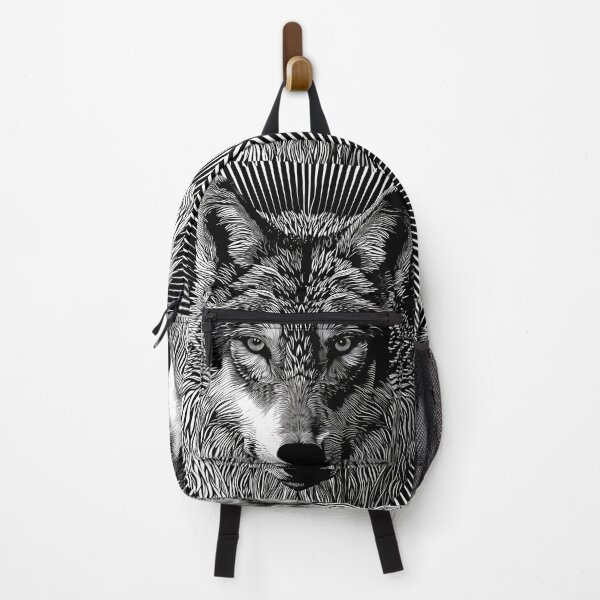 Item preview, Impresión de ilusión de arte óptico de un lobo designed and sold by dcrc.
