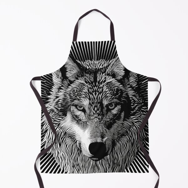 Artikelvorschau, Optischer Kunstillusionsdruck eines Wolfes entworfen und verkauft von dcrc.