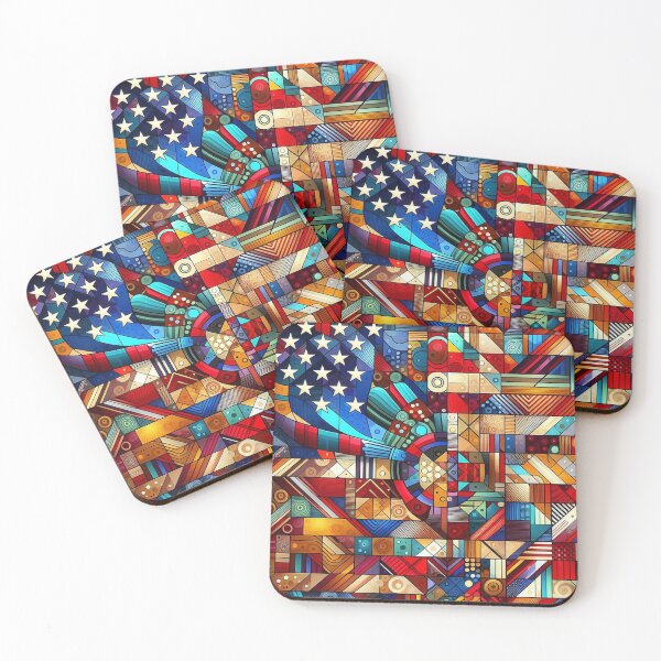 Item preview, Unity Across Continents: US & Africa Flags 4 designed and sold by NaphDesigns.