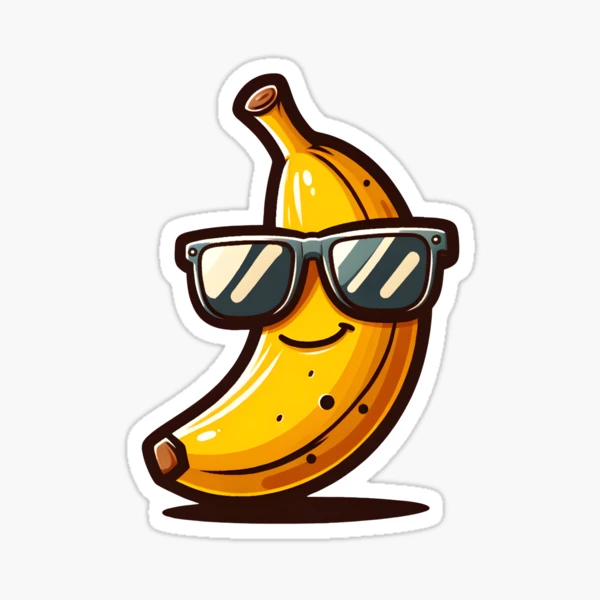 Cool Banana Wearing Sunglasses