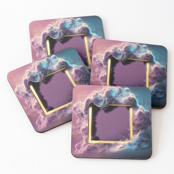 Item preview, Celestial glittering clouds fantasy golden picture frame designed and sold by EdeniaArtStudio.