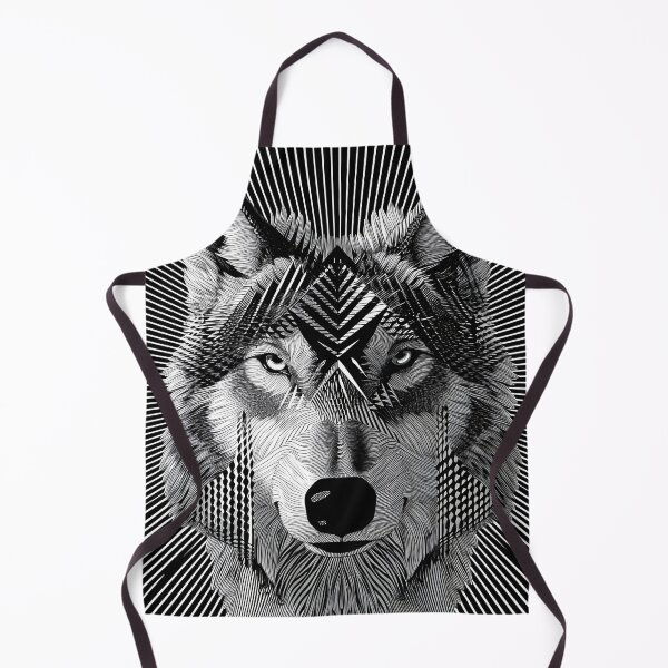 Artikelvorschau, optischer Kunstillusionsdruck eines Wolfes entworfen und verkauft von dcrc.