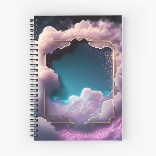 Item preview, Celestial glittering pink clouds fantasy gold picture frame designed and sold by EdeniaArtStudio.
