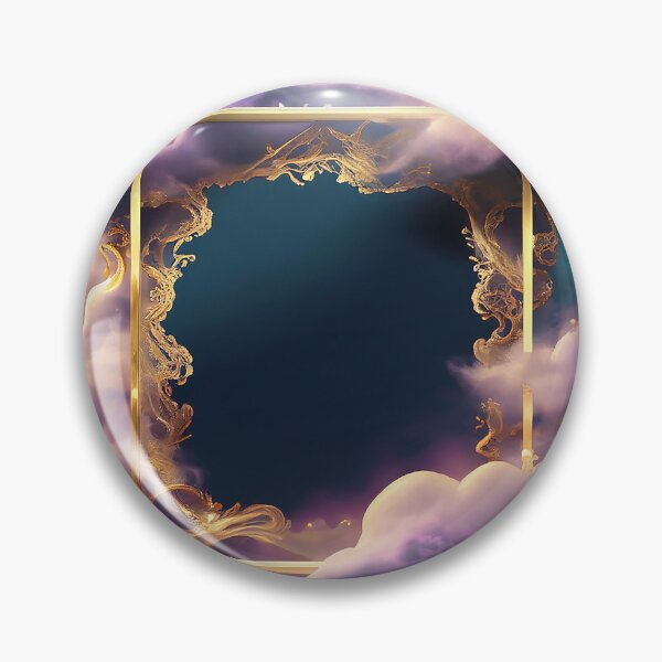 Item preview, Celestial glittering purple clouds fantasy gold picture frame designed and sold by EdeniaArtStudio.