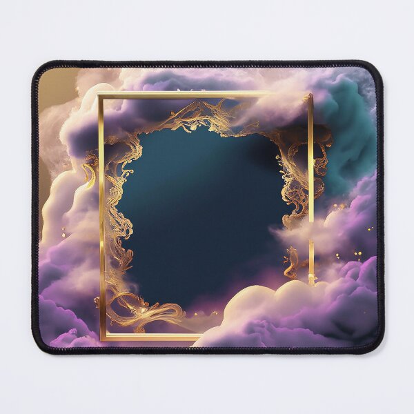 Item preview, Celestial glittering purple clouds fantasy gold picture frame designed and sold by EdeniaArtStudio.