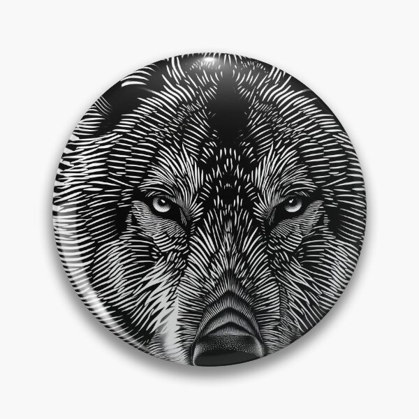 Artikelvorschau, optischer Kunstillusionsdruck eines Wolfes entworfen und verkauft von dcrc.