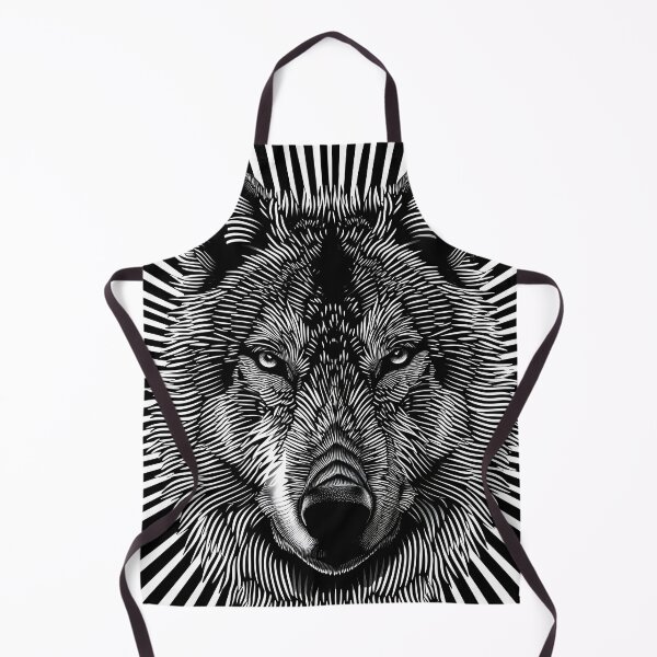 Artikelvorschau, optischer Kunstillusionsdruck eines Wolfes entworfen und verkauft von dcrc.