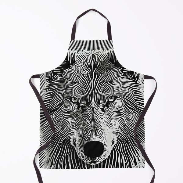 Artikelvorschau, Optischer Kunstillusionsdruck eines Wolfes entworfen und verkauft von dcrc.