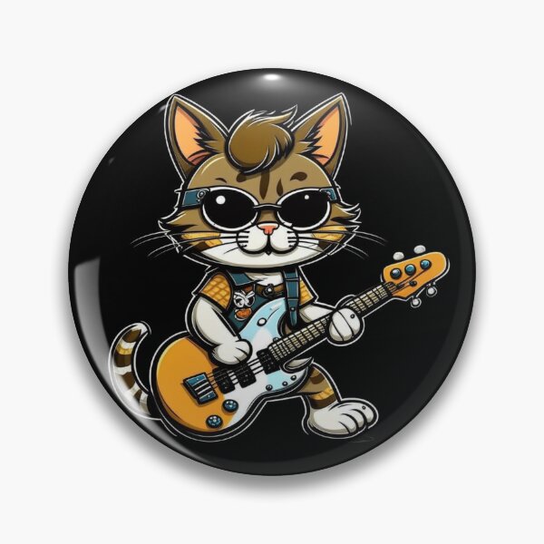 Item preview, Cat Concerto: Rock Kitty Guitar Jam Tee designed and sold by AI-volution.