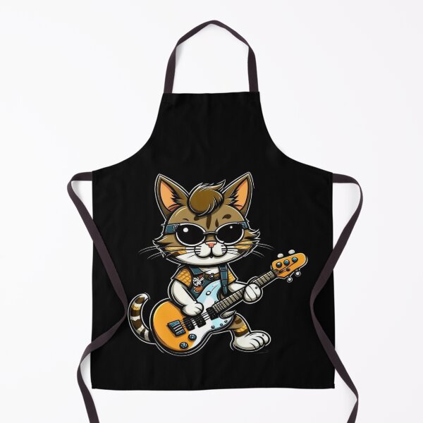 Item preview, Cat Concerto: Rock Kitty Guitar Jam Tee designed and sold by AI-volution.