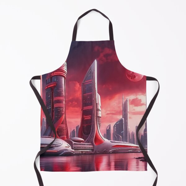 Item preview, futuristic photo of the future city of Chicago 3000 v2 designed and sold by Colorful-Worlds.