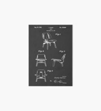 Mid Century Eames LCW Molded Plywood Chair Patent Drawing Art Board