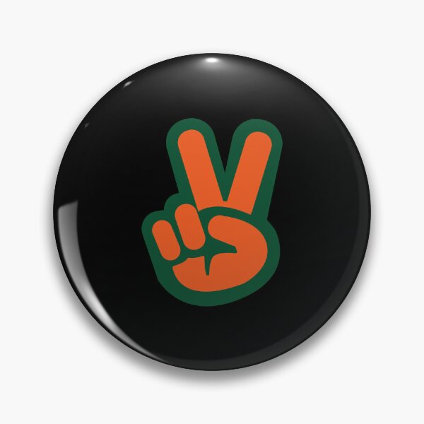 Item preview, University of Miami Peace Sign designed and sold by DesignsbyJS.