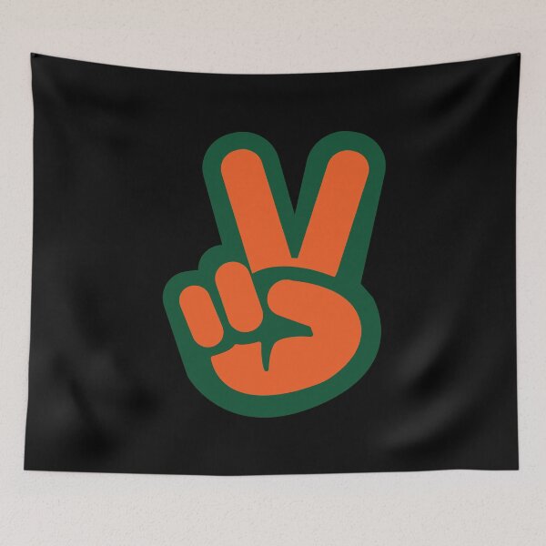 Item preview, University of Miami Peace Sign designed and sold by DesignsbyJS.