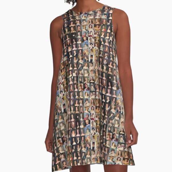 [S] Painted Ladies - Bright Portraits A-Line Dress