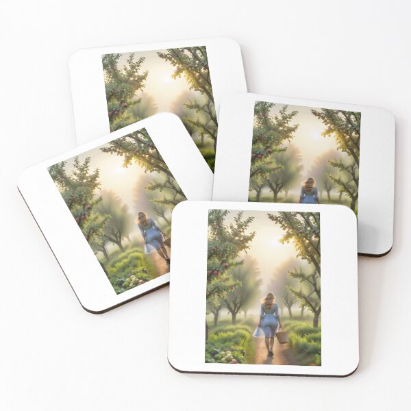 Item preview, Serene Morning Dew Stroll in Apple Orchard Dreamland designed and sold by PanoramaPrints.